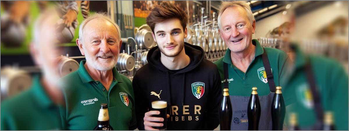 Leicester Tigers visit local brewery Everards